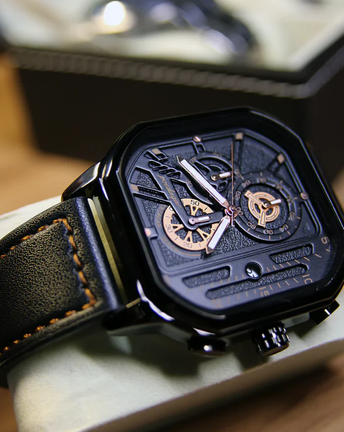 Luxury Watches - Aviator Square Black