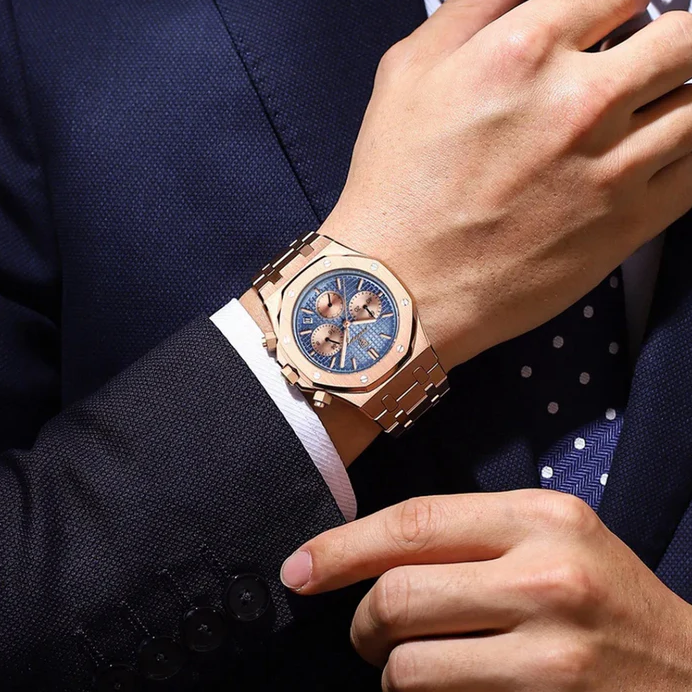 Luxury Watches - Octagon Chrono Rose Gold