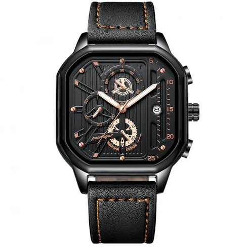 Luxury Watches - Aviator Square Black